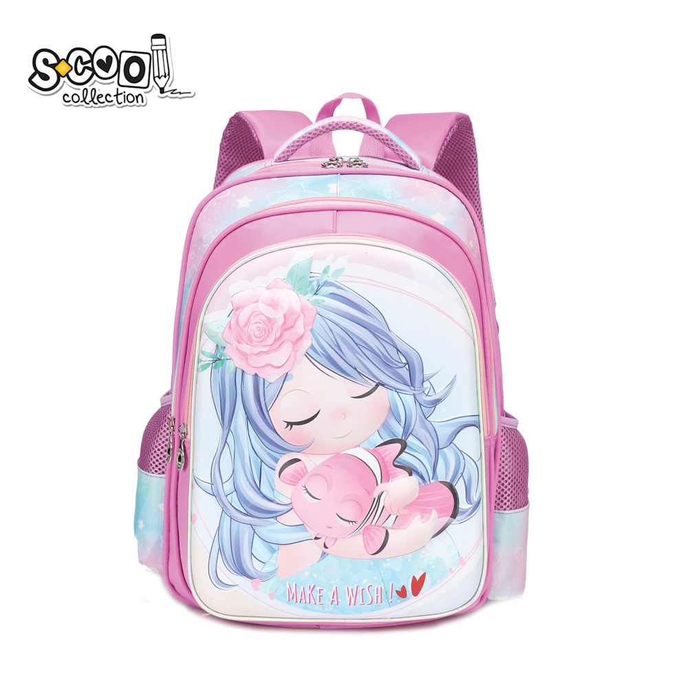 Ghiozdan 3D MAKE A WISH, 2 compartimente, buzunar interior, buzunar fata, fermoar, 2 manere, 31 cm - imagine 6